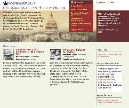 Columbia American History Online