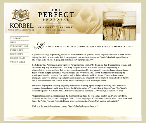 Korbel Champagne: The Perfect Proposal