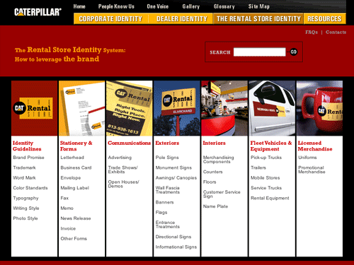 Caterpillar Rental Store Identity